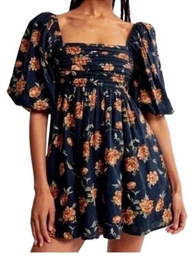 Abercrombie & Fitch Blue Emerson Midi Dress SMALL TALL